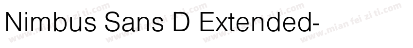 Nimbus Sans D Extended字体转换